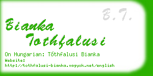 bianka tothfalusi business card